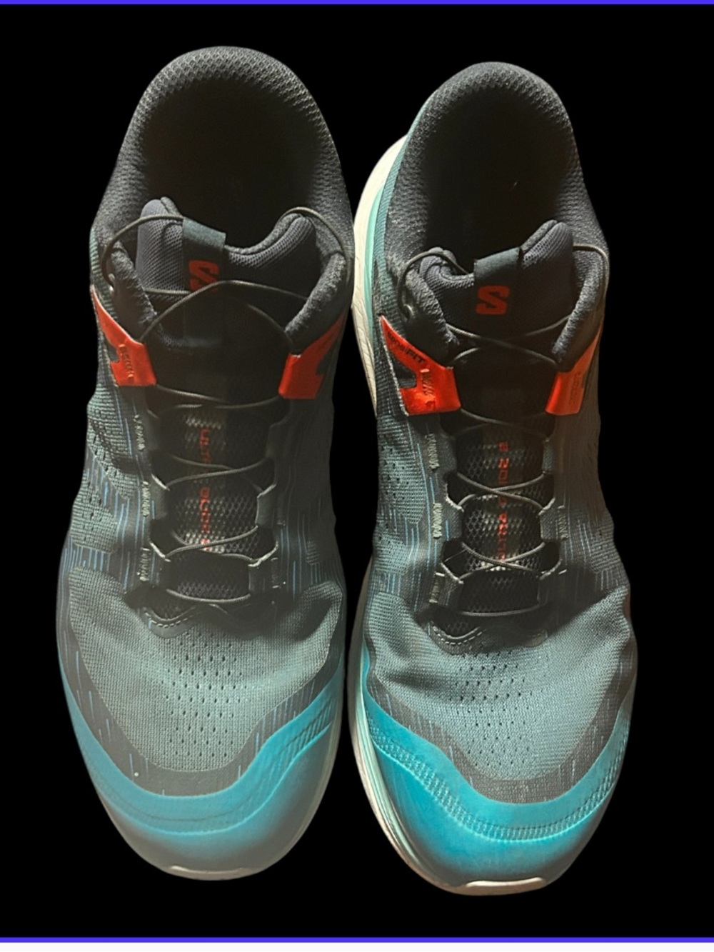Salomon Men's Teal, Black and Orange Trail Running Shoes men 10.5